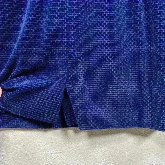 VINTAGE Ming Ying Japanese Blue Velour 1950s Mini Dress Long Sleeve Women Small - Picture 12 of 13